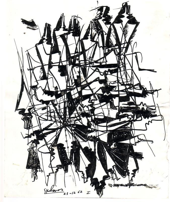 2. Sklavos Gerasimos, untitled, ink on paper, 27x20cm, 1962