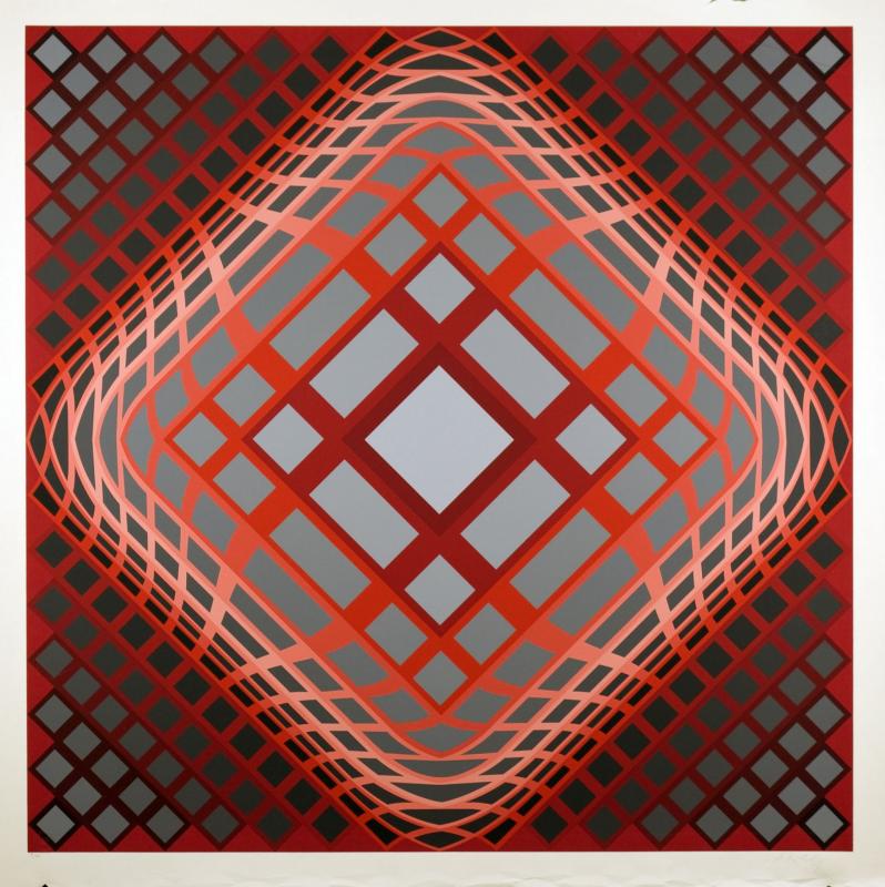2. VASARELY_Pell-Surk, serigraph, hand signed and numerated, 81 of 230, 83 x 83 cm