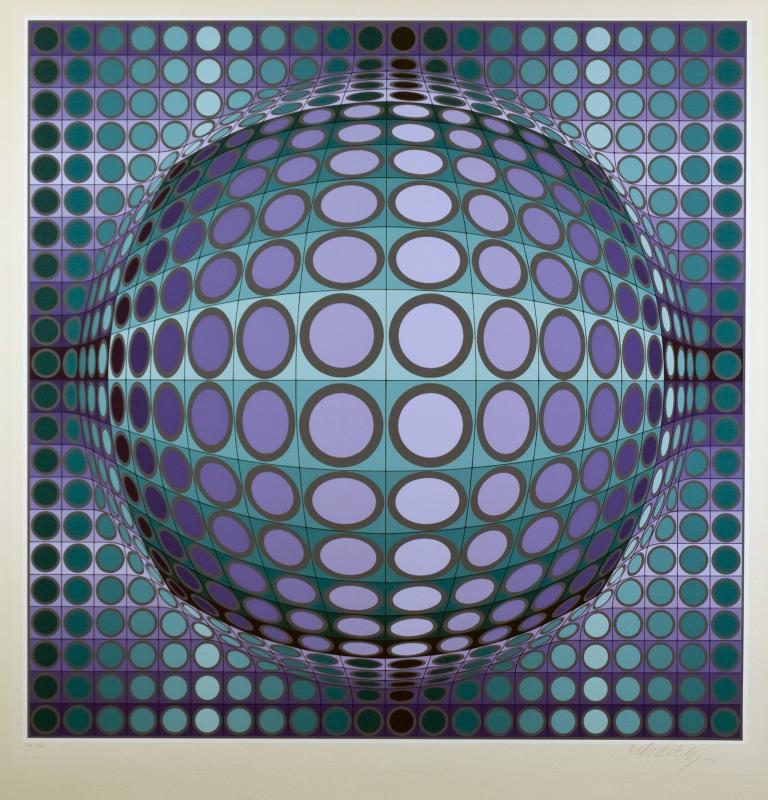 3. VASARELY_Vega, serigraph, hand signed and numerated, E.R. 1 fo 10, 80 x 78 cm