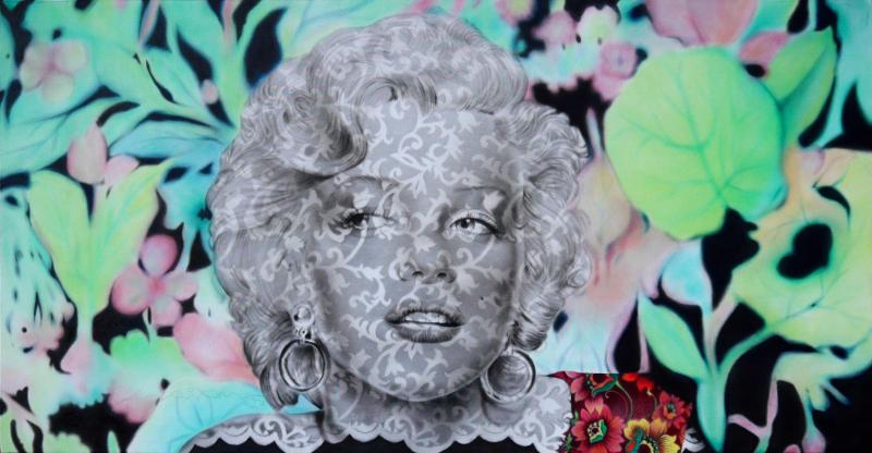 Akyol Kadir (1984), Marylin Monroe, 100x200cm, print-acrylic on canvas, 2015