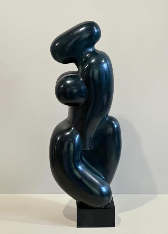 Andreas Papachristos_Sitting Female Form Reference to Cubism 20_1997_68x24x17 cm_bronze sculpture 