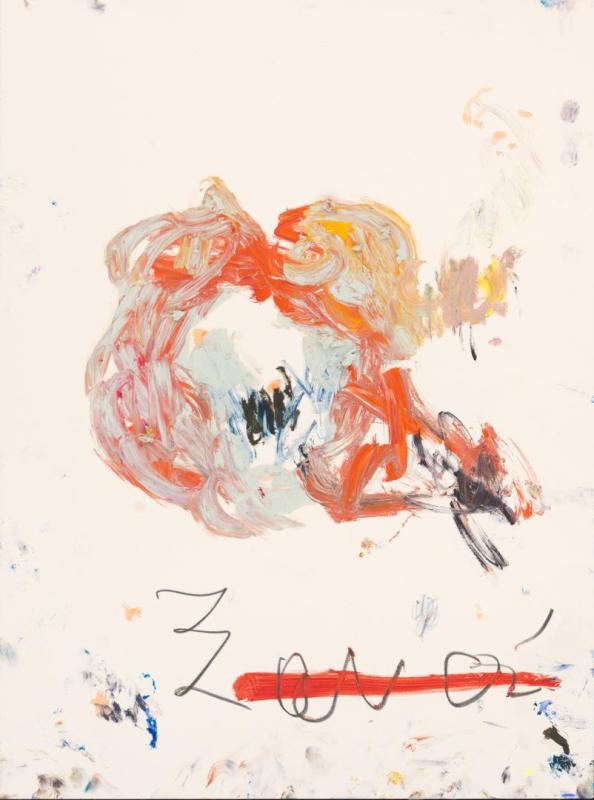 Ariadni Vitastali 2025, Untitled (Flowers Series), pencil and oil sticks on paper, 61 x 45,5 cm_