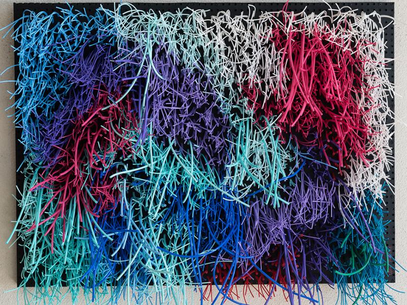 Cléo ROBINE ''Prendre l'Eau 9'' (80x60)cm,  PVC threads