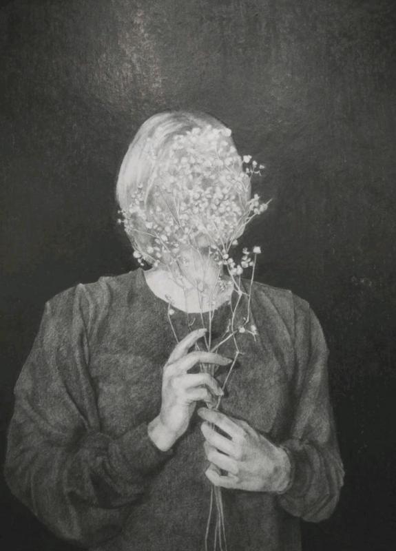 Despina Brova Gypsophila 35x40 pencils on paper