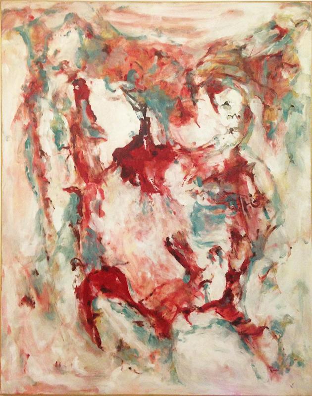 “Thrafia” (Panagiotis Daniilopoulos)  ECB2013/alchemical landscape, 180x140cm, wax and pigments on canvas, 2013