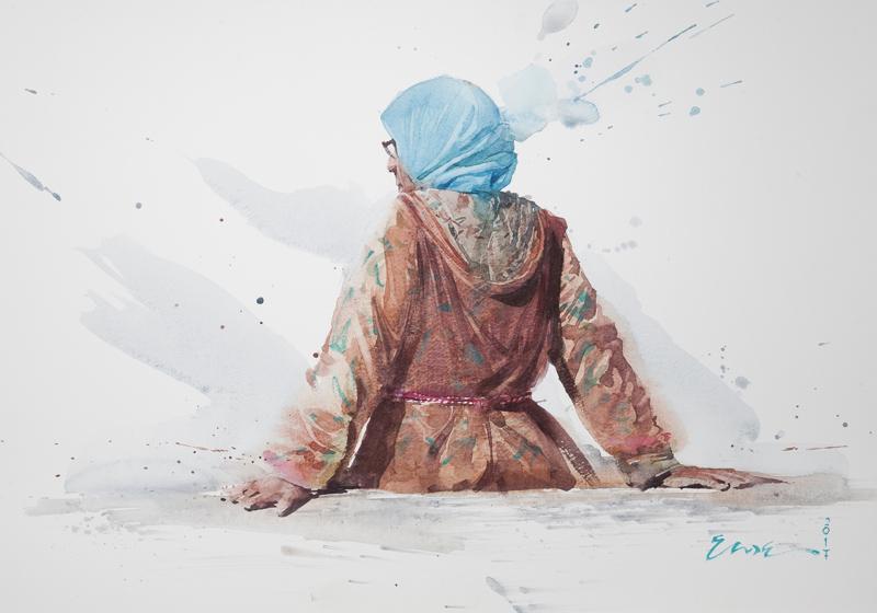 Eudes Correia,2017,watercolor, Morocco,30 x 42 cm