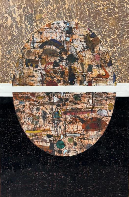 Georgiev Lyudmil my gardens XXV_150x110cm engravin on PVC intaglio and relief with carglass