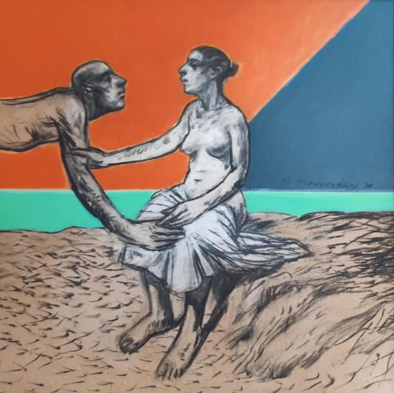 Manoussakis Michalis , 40x45cm, acrylic on wood, 2002,