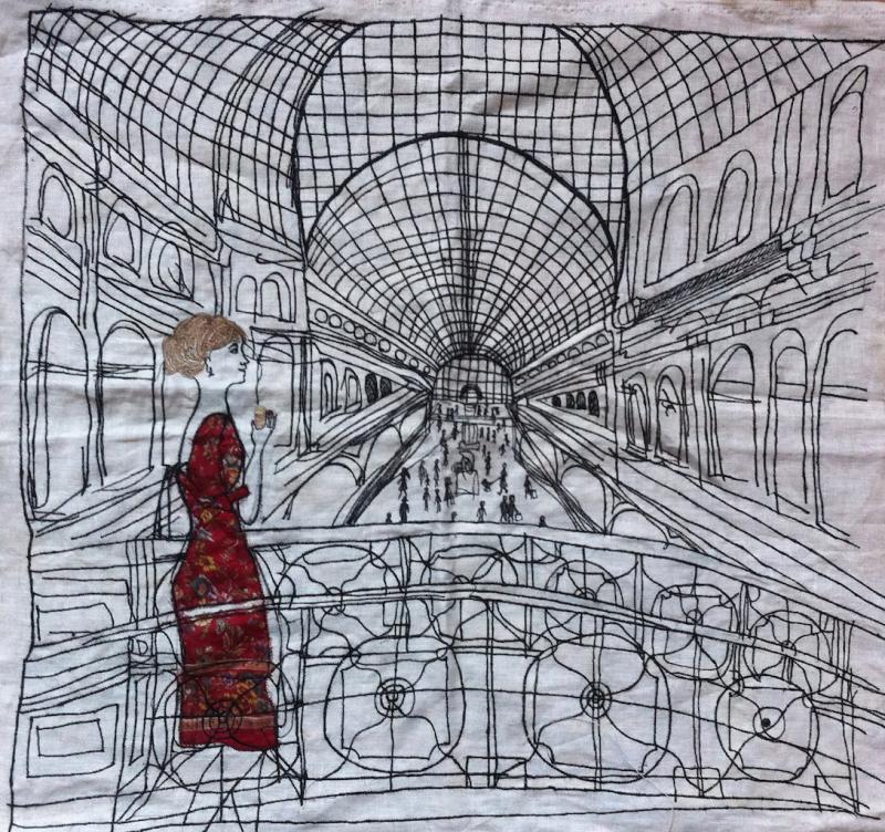 Maria Arendt,State Department Store. 2015. Fabric, embroidery. 67 x 63 cm_