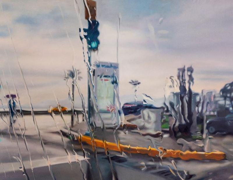 TEONA TODEREL, GREEN LIGHT, OIL ON CANVAS,250X187 CM, 2024