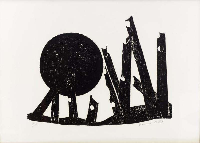 VASO KATRAKI_Sun and Iron_1979_engraved stone_75x105cm