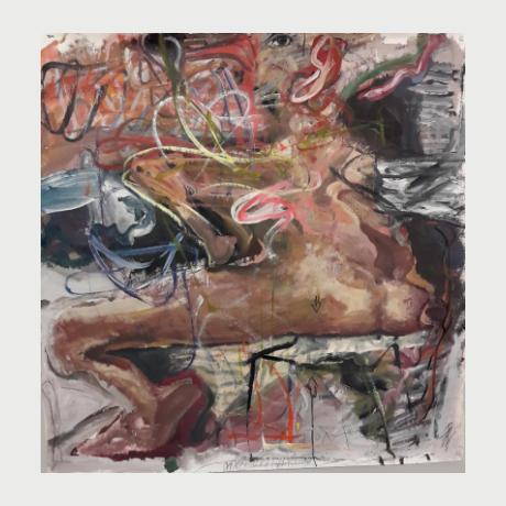 Manolis Polymeris , untitled, 2015,  oil on canvas, 100x100cm