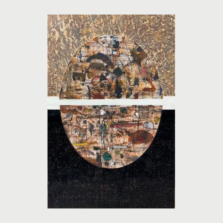 Georgiev Lyudmil my gardens XXV_150x110cm engravin on PVC intaglio and relief with carglass
