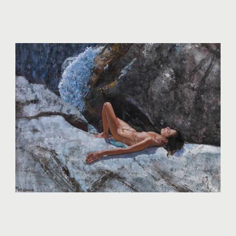 Maria Filopoulou, 2017,  Oil on Canvas, Abandonment, 60x83cm 
