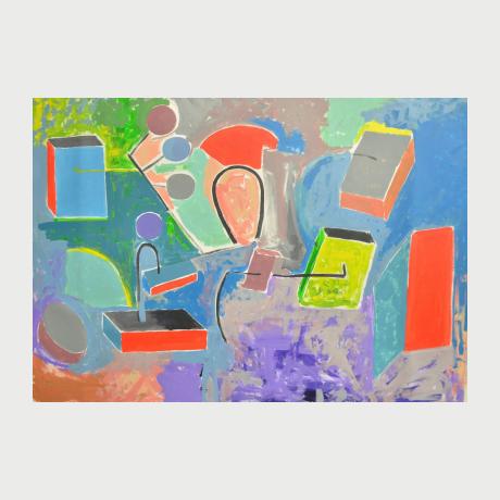 Penelope Dallis floating Solidsacrylics On Canvas 104 X 142 Cm 2020 March