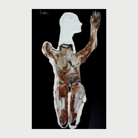 Stefanos  Folinas | Dyptich | Deisis 1 | 150x100 cm | mixed media on canvas
