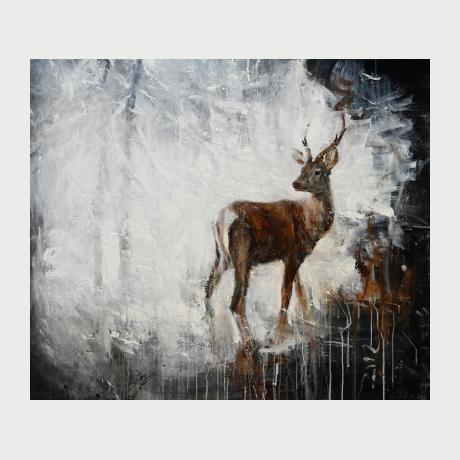 Stelios Tolios, Under the protection of Artemis 120x150cm acrylic on canvas
