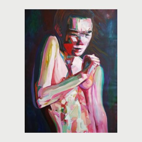 Stelios  Zacharoudis | Figure-Surprise | Oil on Canvas | 135x85 cm